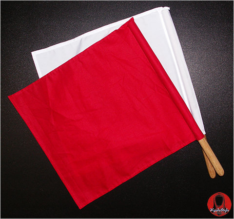 Shinpanki - Official Tournament Flag (Red/White) - Click Image to Close